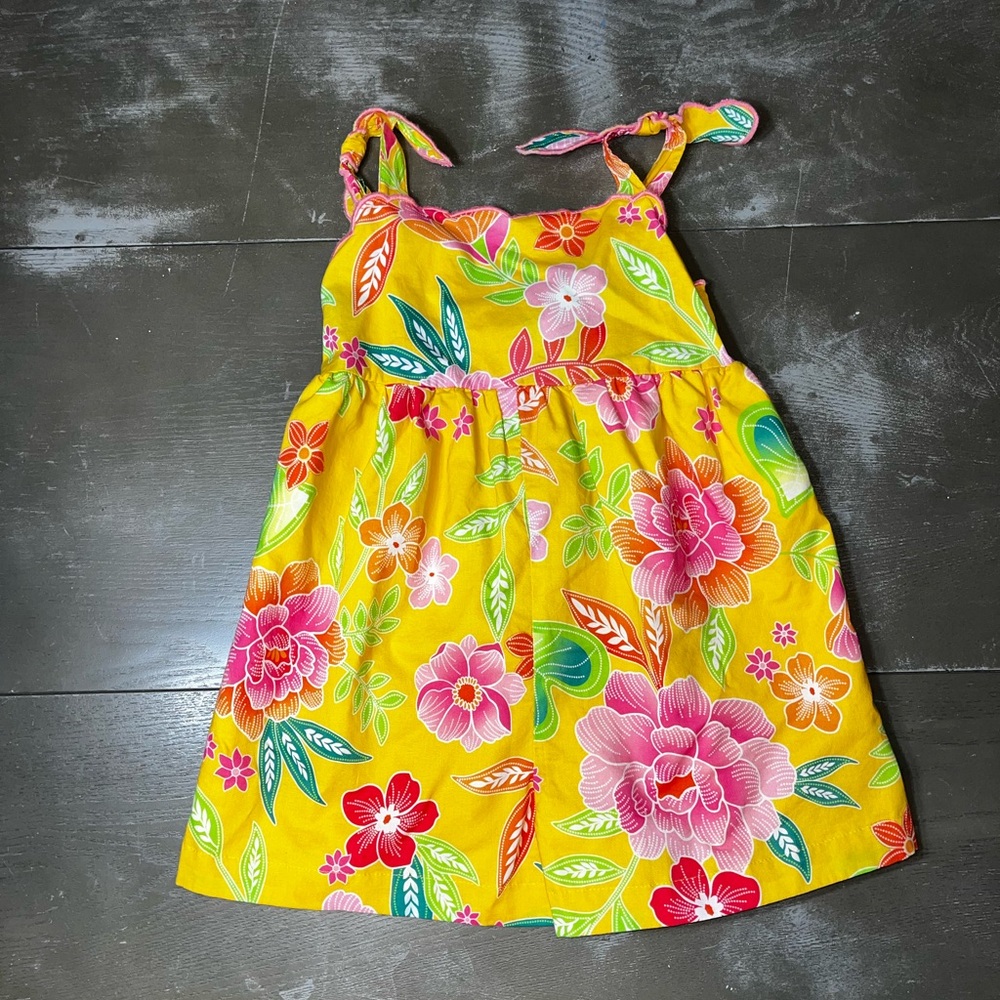 Peek Girls Yellow Floral Romper NWT 4-5